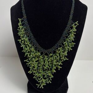 Elegant Green Beaded Necklace